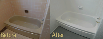 Bathtub refinising before and after