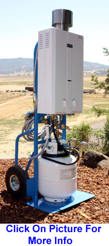 Portable Hot Water System Mounted on Hand Cart