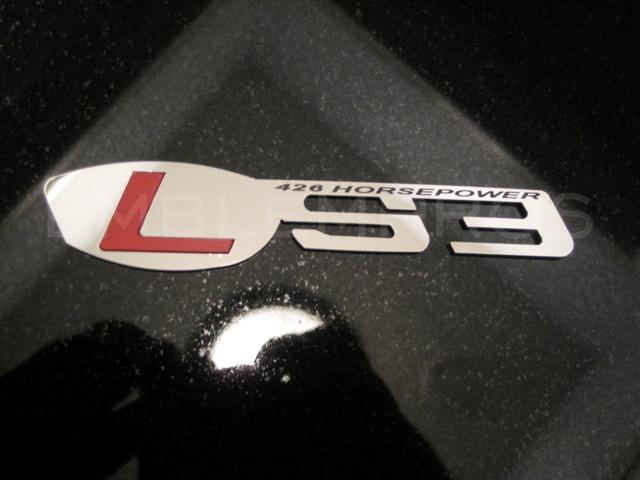 LS3 "Z06 STYLE" EMBLEM STAINLESS STEEL W/ COLOR CHOICE 