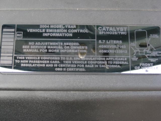 3 2004 GTO Set of Three Laser Etched Engine Labels