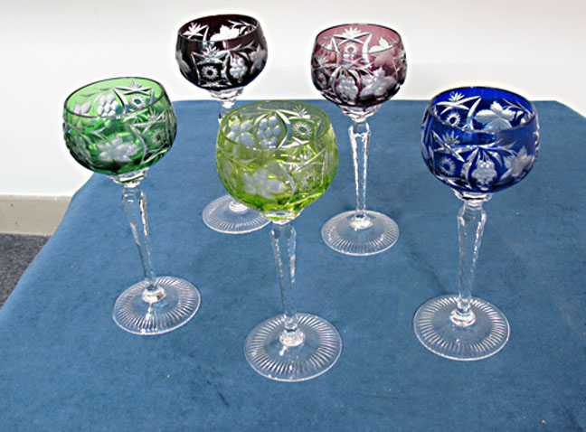 cut glass wine glasses