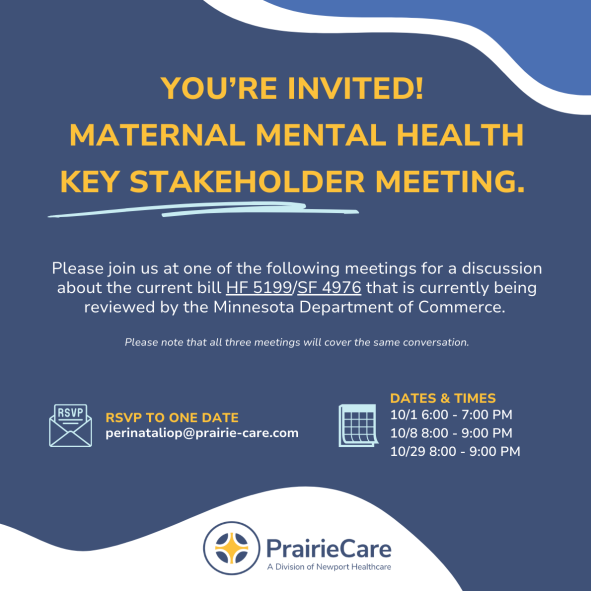 Maternal Mental Health Stakeholder Meetings - RSVP today!