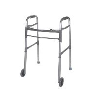 Drive Adult/Junior, Deluxe Folding Walker, Two Button with 5" Wheels, Universal