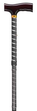 Black Twist Aluminum Folding Cane, Height Adjustable by Drive