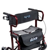 Drive Diamond Aluminum Rollator and Transport Chair with Swing-Away Footrests