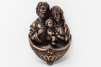 Holy Family Bronze Font.