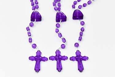 Purple Plastic Rosary.