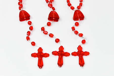 Red Plastic Rosary.