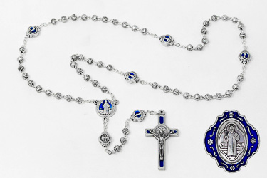 Blue Metal  Benedict Rosary.