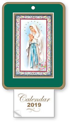 CATHOLIC GIFT SHOP LTD - Post Card Size Our Lady of Lourdes 2019 Calendar.