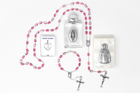 Pink Rosary - Miraculous Gift Set.