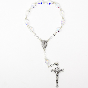 925 Lourdes Swarovski Crystal Rosary.
