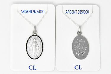 925 Miraculous Medal Necklace.