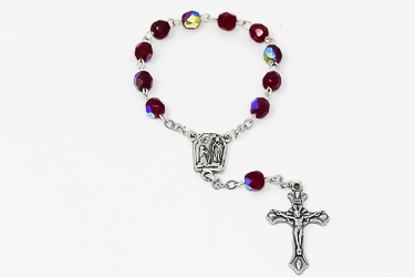 One Decade Ruby Rosary.
