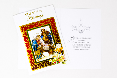 Christmas Priest Card.