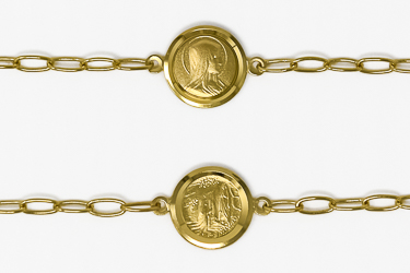 Lourdes Apparition Medal Bracelet.