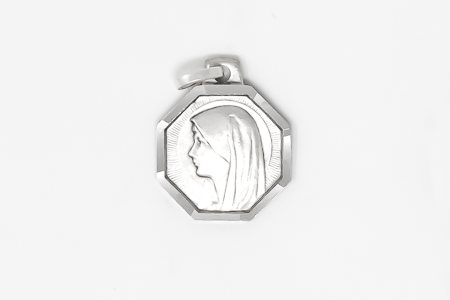 Silver Virgin Mary Medal