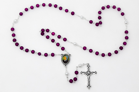 Bernadette Amethyst Rosary Beads.