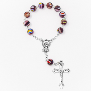 One Decade Murano Glass Rosary 