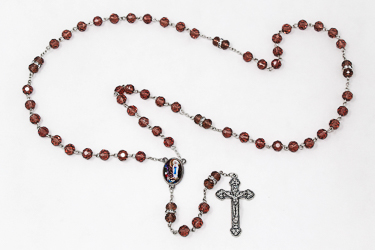 Amethyst Crystal Rosary Beads.