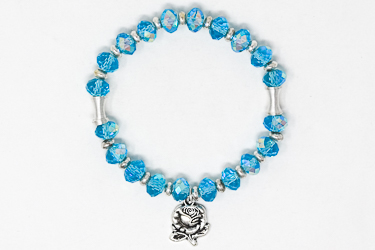 Blue Crystal Lourdes Bracelet.