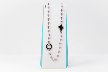 3 Decade Pink Rosary Necklace.