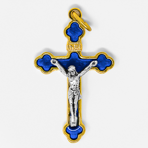 Blue Crucifix Pendants.