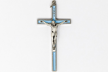 Enamel Metal Crucifix.