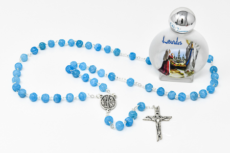 Sanctuary Rosary Beads + Lourdes Water.