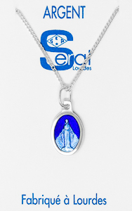 French Miraculous Medal Necklace.