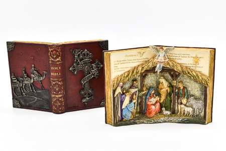 Hand Painted Book Nativity.