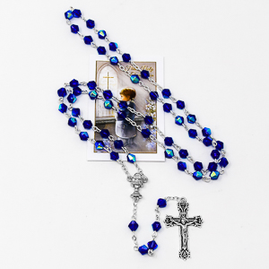 Boy's Rosary and Prayer Card.