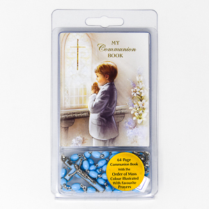 Boy's Rosary Beads & Prayer Book.