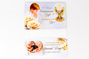 Boy's Communion Money Gift Card.