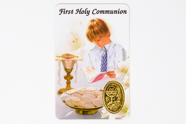 Boy's Holy Communion Prayer Card.