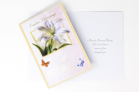 Card with Wishes at Easter.
