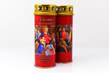 Red Christmas Blessings Candle.