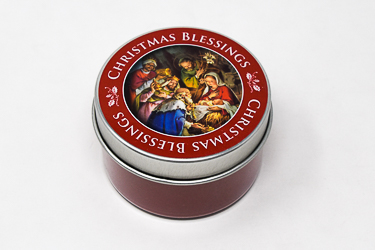 Cinnamon Scented Nativity Candle.