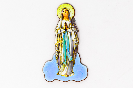Colour Our Lady of Lourdes Magnet.
