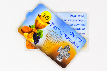 First Holy Communion Prayer Card.
