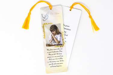 Girl's Bookmark with Confirmation Prayer.