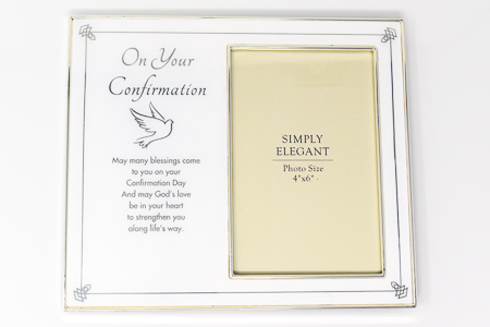 Confirmation Metal Photo Frame - Silver Plated.