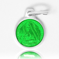 Dark Green Bernadette Medal.