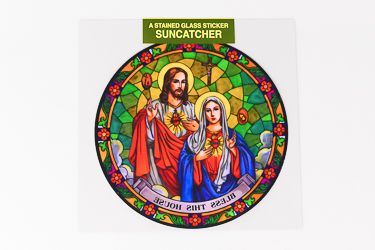Double Sacred Heart Window Sticker.