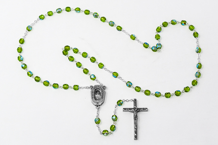 Emerald Bohemia Crystal Rosary Beads.