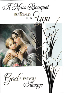Virgin Mary Mass Card.