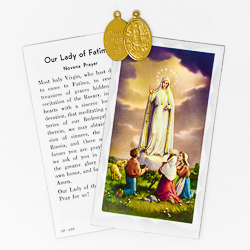 Fatima Apparitions Prayer Card.