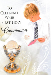 Holy Communion Card for a Boy.