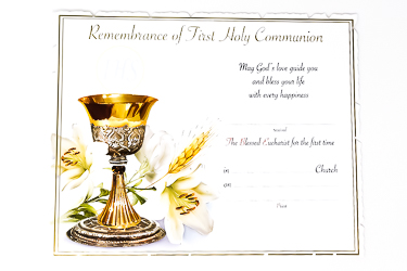 Certificate - First Holy Communion.