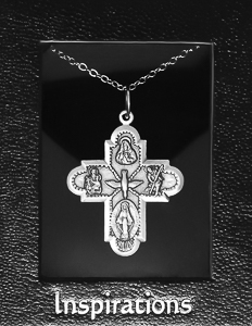 Four Way Medal Cross Necklace.